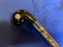 Hand Carved Black Buffalo  Horn Knobstick