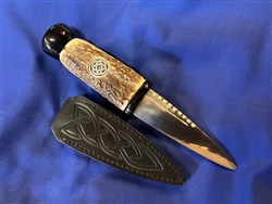 Stag Antler &  Black Horn  Sgian Dubh